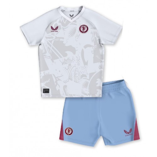 Maillot de foot Aston Villa Extérieur enfant 2023-24 Manches Courte (+ pantalon court)